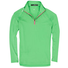 Load image into Gallery viewer, RLX UV Protect Green Womens 1/4 Zip Golf Pullover - Forc Grn/Pnk/L
 - 1