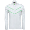 Ralph Lauren Chevron Ruffle White Womens 1/4 Zip Golf Pullover