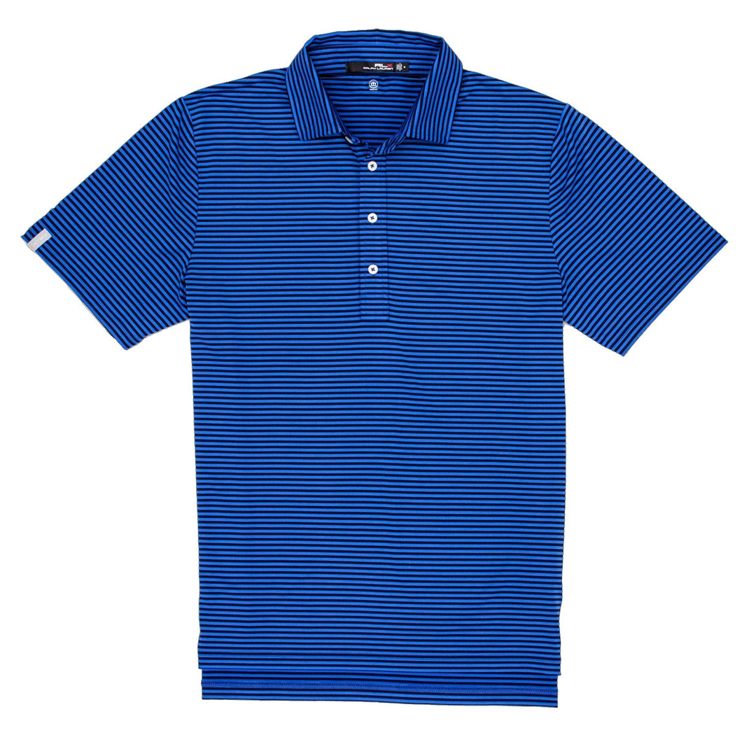 RLX Classic Striped Colby Blue Mens Golf Polo