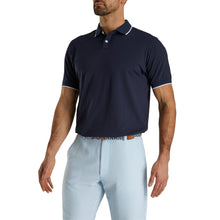 Load image into Gallery viewer, FootJoy Southern Living Solid Navy Mens Golf Polo
 - 1