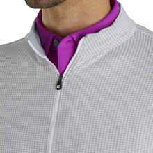 Load image into Gallery viewer, FootJoy Houndstooth Jacquard Grey Men Golf 1/4 Zip
 - 4