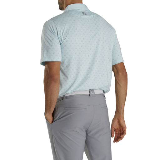 FootJoy Lisle Weather Print Ice Blu Mens Golf Polo