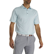 Load image into Gallery viewer, FootJoy Lisle Weather Print Ice Blu Mens Golf Polo
 - 1