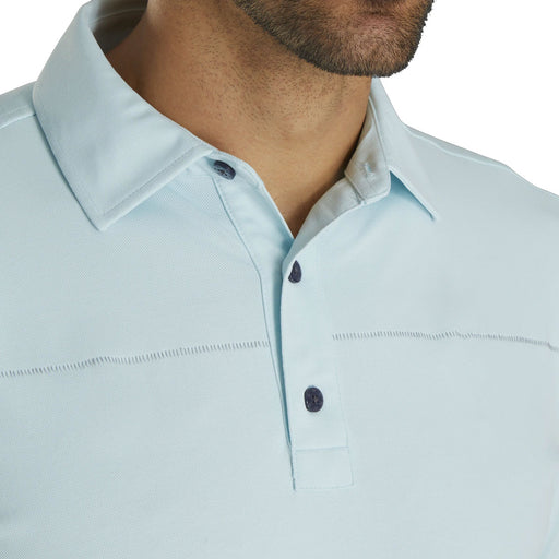 FootJoy Pique Solid w Stitch Ice Blu Men Golf Polo