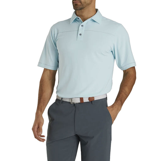 FootJoy Pique Solid w Stitch Ice Blu Men Golf Polo