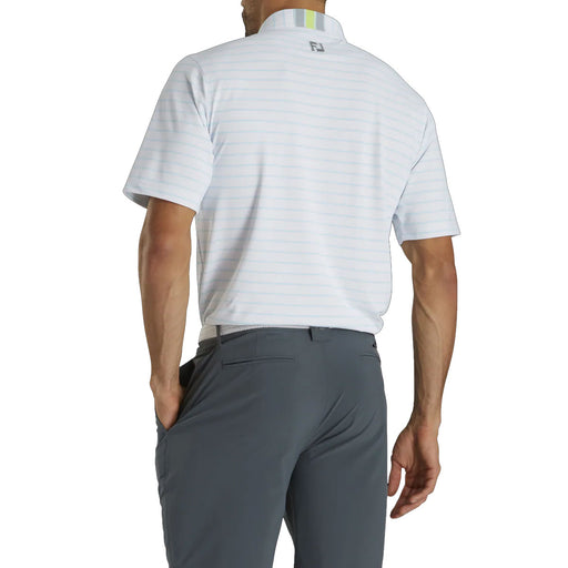 FootJoy Pique Mix Stripe Self Clr WH Men Golf Polo