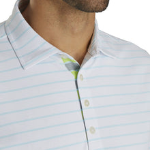 Load image into Gallery viewer, FootJoy Pique Mix Stripe Self Clr WH Men Golf Polo
 - 3