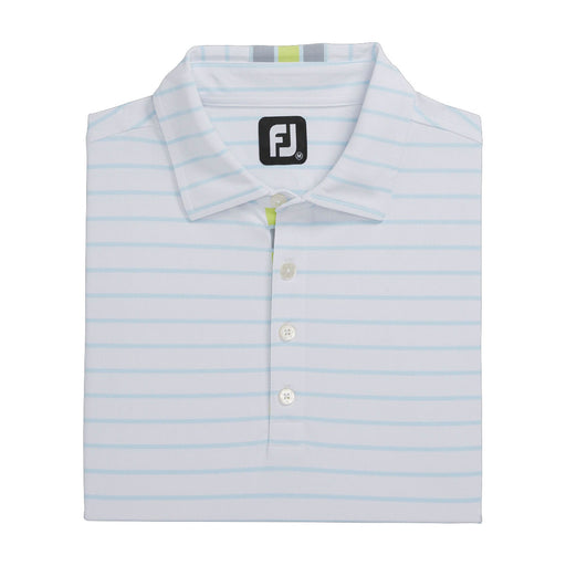FootJoy Pique Mix Stripe Self Clr WH Men Golf Polo