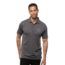 Load image into Gallery viewer, TravisMathew Bar Menu Heather Black Mens Golf Polo
 - 1