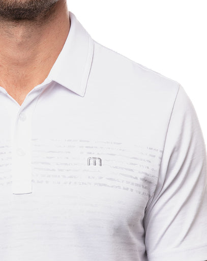 TravisMathew Balmy Breeze White Mens Golf Polo