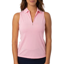 Load image into Gallery viewer, Golftini Zip Tech Womens Sleeveless Golf Polo - Light Pink 17pk/XL
 - 7