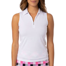 Load image into Gallery viewer, Golftini Zip Tech Womens Sleeveless Golf Polo - White 16wh/XL
 - 13