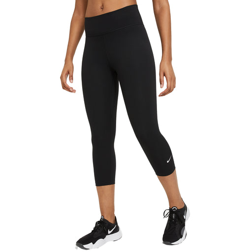 Nike One Mid-Rise Capri Womens Training Leggings - BLACK 010/XL