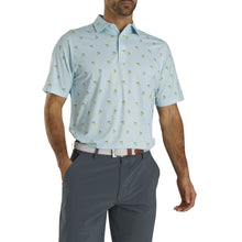 Load image into Gallery viewer, FootJoy Lisle Cocktail Print Blue Mens Golf Polo
 - 1
