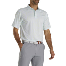 Load image into Gallery viewer, FootJoy Daisy Print Lisle Ice Blue Mens Golf Polo
 - 1