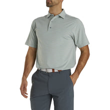 Load image into Gallery viewer, FootJoy Lisle Classic Stripe Grey Mens Golf Polo
 - 1