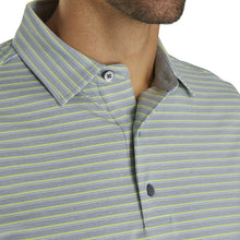 Load image into Gallery viewer, FootJoy Lisle Classic Stripe Grey Mens Golf Polo
 - 3