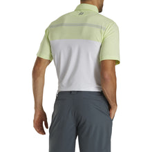 Load image into Gallery viewer, FootJoy Lisle Engineered Pinstr Wht Mens Golf Polo
 - 2