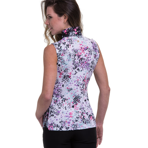 EP New York Floral Print 1/4 Zip Womens Golf Polo