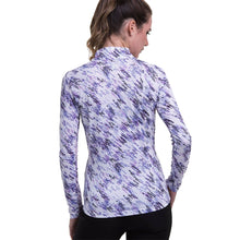 Load image into Gallery viewer, EP NY Texture Print White Mock Womens Golf 1/4 Zip
 - 2