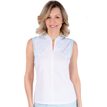Load image into Gallery viewer, NVO Evelyn Mock Womens Sleeveless Golf Polo - ICE BLUE 401/L
 - 3
