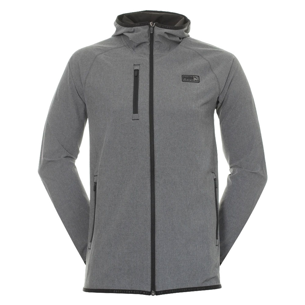 Puma EGW Hooded Black Heather Mens Golf Jacket - BLACK HTHR 01/XL