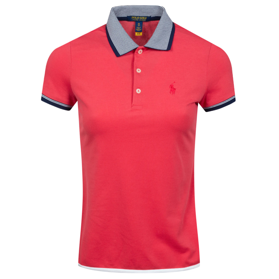 Ralph Lauren Golf Shirttail Red Wmn Golf Polo