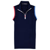 RLX Tricolor French Navy Womens Sleeveless Golf 1/4 Zip