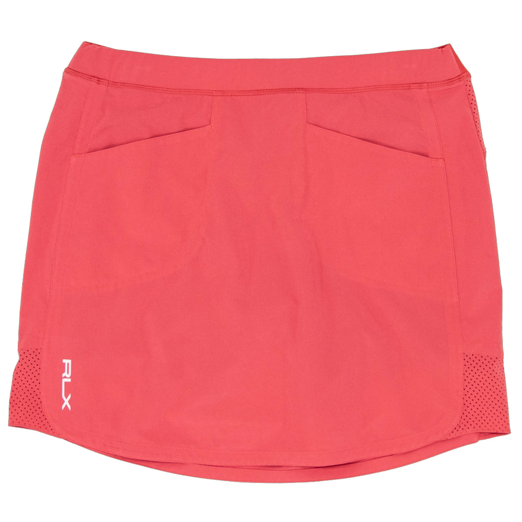 RLX Ralph Lauren Aim 17in Rd Womens Golf Skort - Sunset Red/XL