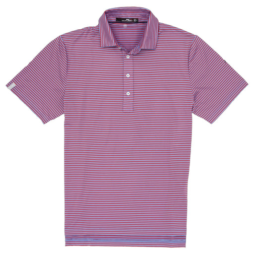 RLX Classic Striped Blue Lagoon Mens Golf Polo