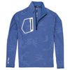 RLX Ralph Lauren Lux Jacquard Jersey Bastille Blue Camo Mens Golf 1/2 Zip