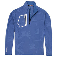 Load image into Gallery viewer, RLX Ralph Lauren Lux Jacquard Bl Mens Golf 1/2 Zip - Bastil Blu Camo/XL
 - 1