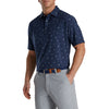 FootJoy Lisle Golf Doodle Print Navy Mens Golf Polo