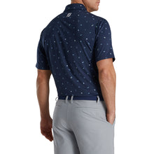 Load image into Gallery viewer, FootJoy Lisle Golf Doodle Print Nvy Mens Golf Polo
 - 2