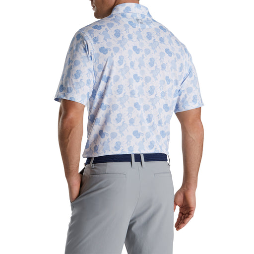 FootJoy Lisle Vintage WHT Sky Mens Golf Polo