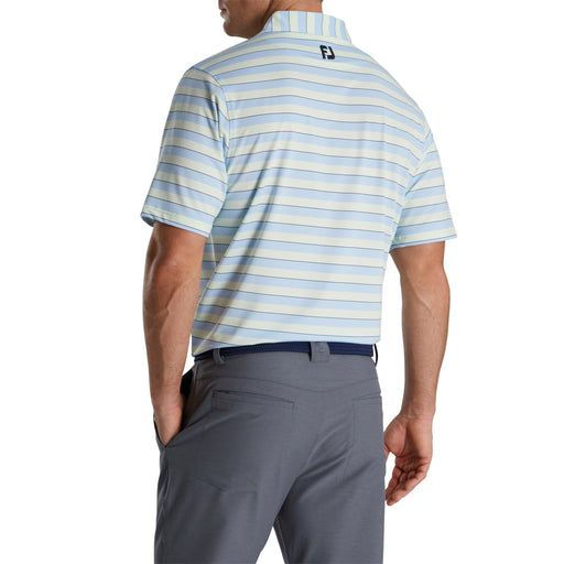 FootJoy Lisle Regency Stripe Sky Mens Golf Polo