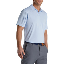 Load image into Gallery viewer, FootJoy Lisle Broken Pinstripe Sky Mens Golf Polo
 - 1