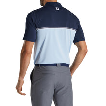 Load image into Gallery viewer, FootJoy Color Block Lisle Navy Mens Golf Polo
 - 2