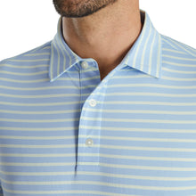 Load image into Gallery viewer, FootJoy ProDry Lsl 2-Color Strp Sky Mens Golf Polo
 - 3