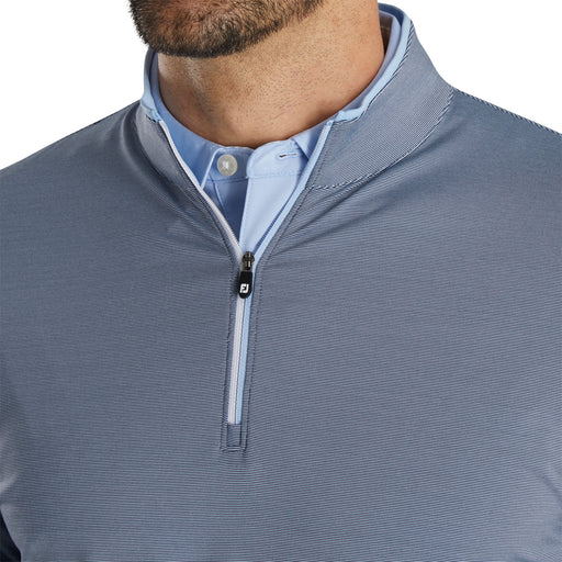 FootJoy Lightweight Striped Navy Mens Golf 1/2 Zip