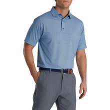 Load image into Gallery viewer, FootJoy Loop Print Lisle Blue Mens Golf Polo
 - 1