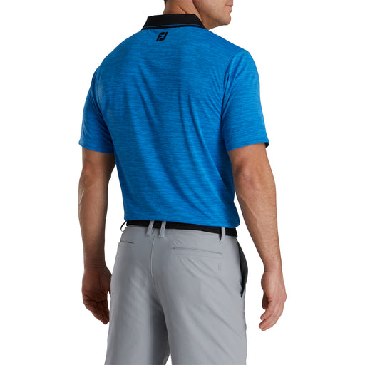 FootJoy Broken Pinstripe Lisle Blue Mens Golf Polo