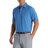 FootJoy Stretch Lisle Pinstripe French Blue Mens Golf Polo