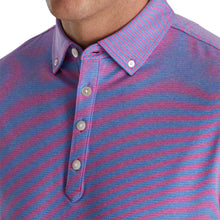 Load image into Gallery viewer, FootJoy Feeder Stripe Lisle Pink Mens Golf Polo
 - 3