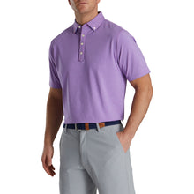 Load image into Gallery viewer, FootJoy Feeder Stripe Lisle Pink Mens Golf Polo
 - 1