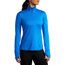 Load image into Gallery viewer, Brooks Dash Womens Running 1/2 Zip - HTH BL BOLT 437/XL
 - 1