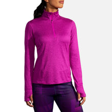 Load image into Gallery viewer, Brooks Dash Womens Running 1/2 Zip - HTHR MAGNTA 687/XL
 - 5