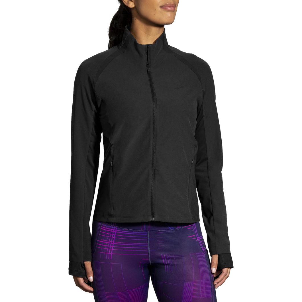 Brooks Fusion Hybrid Womens Running Jacket - BLACK 001/XL