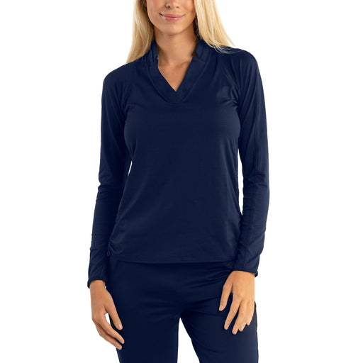 Lucky in Love Chi Chi Womens Longsleeve Golf Shirt - MIDNIGHT 401/XL