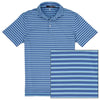 RLX Ralph Lauren Yarn Dye Featherweight Airflow Bastille Blue Mens Golf Polo